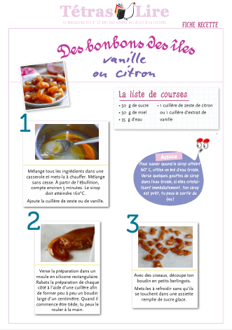 VIGNETTE BONBONS MIEL CITRON