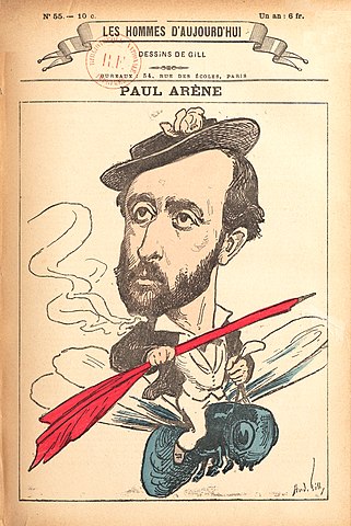321px-Paul_Arène_par_Gill Portrait de Paul Arène par Gil